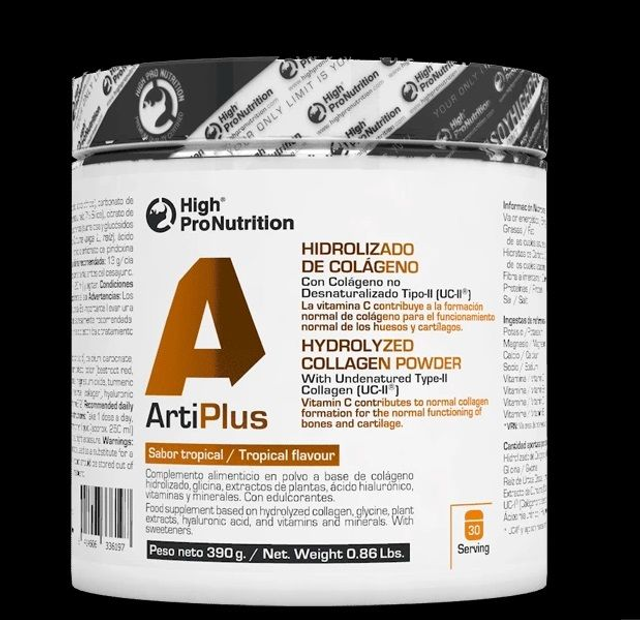 ArtiPlus es un suplemento dietético con hidrolizado de colágeno, ácido hialurónico, vitaminas y minerales de chocolae 300G