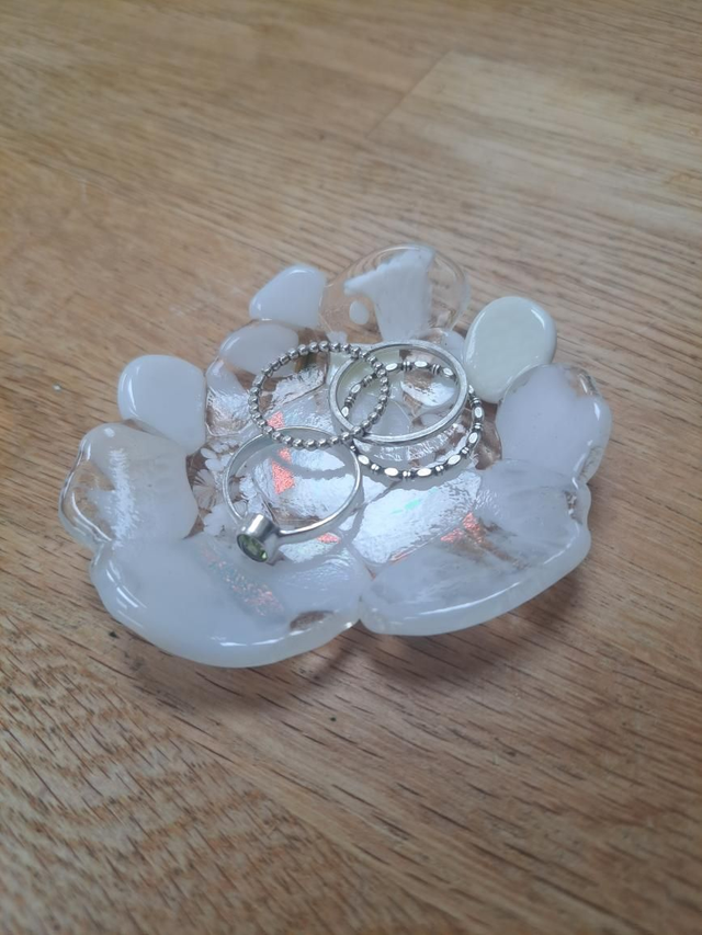 White trinket dish