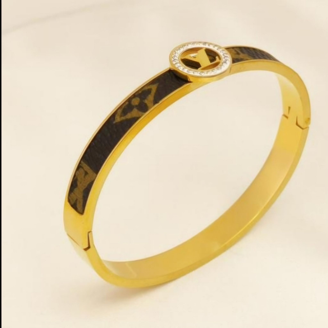 Bracelets LV doré marron 