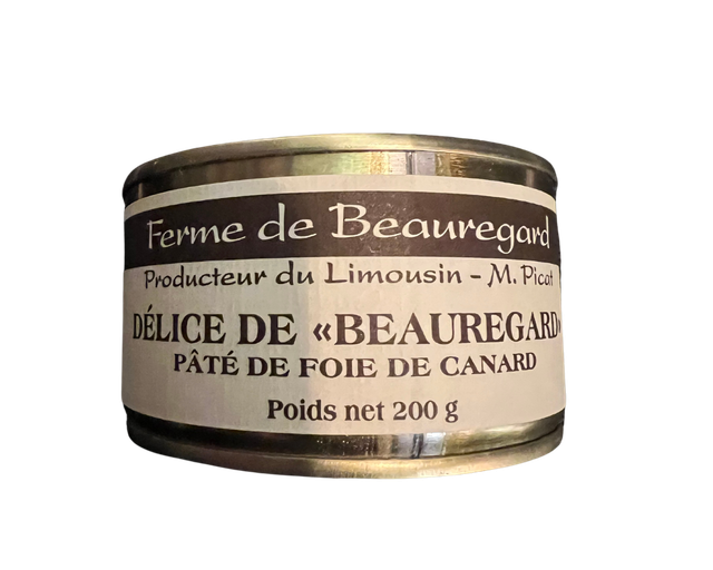Délice de beauregard, paté de foie de canard 200g