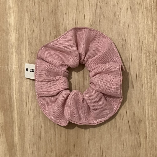 Chouchou coton rose 