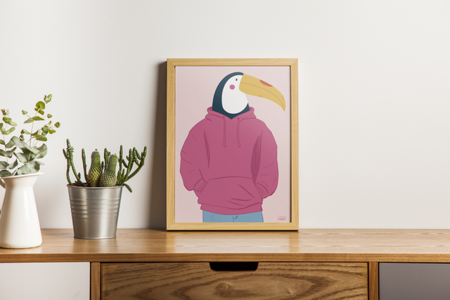 Affiche Toucan en sweat