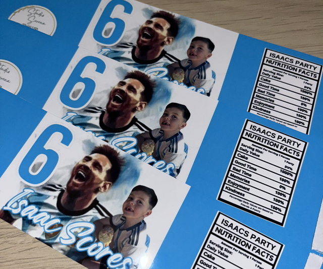 Fruit shoot personalised party labels 