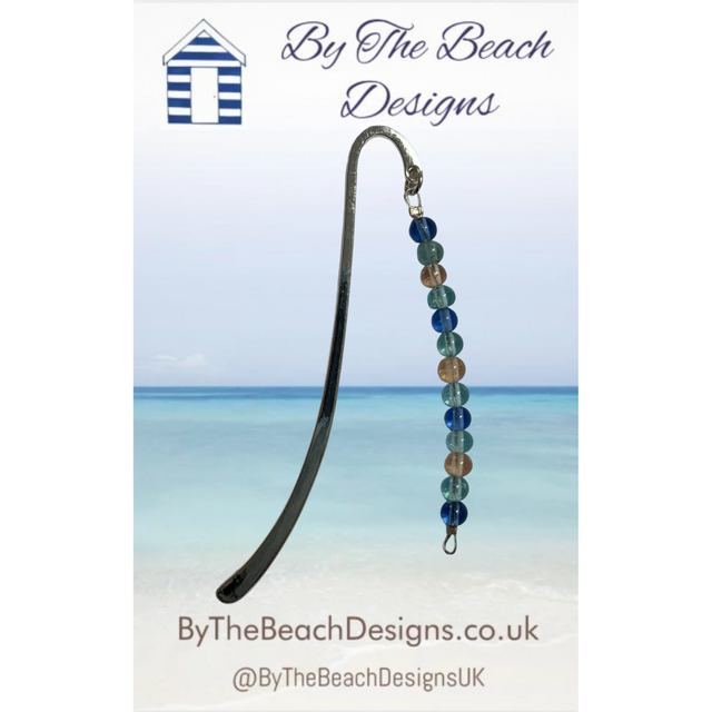 Ocean Tones Beaded Bookmark
