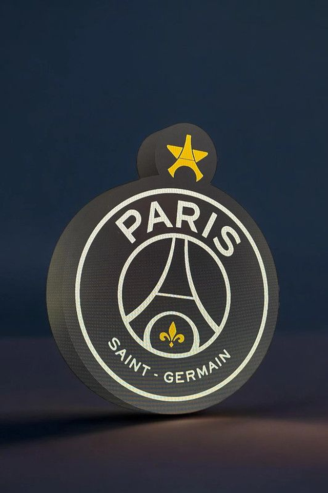 Lampe LED PSG avec étoile – Édition spéciale Ligue des Champions 2025 - Version noire