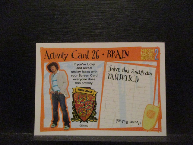 High School Musical 2 Brain Activity Original Trading Card #26