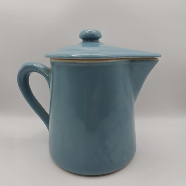 Cafetière pichet céramique années 50 bleu