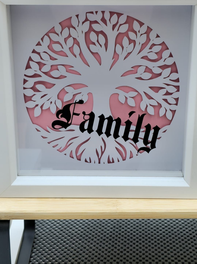 Family Tree Of Life Cut Collage Box "Framed" (1)