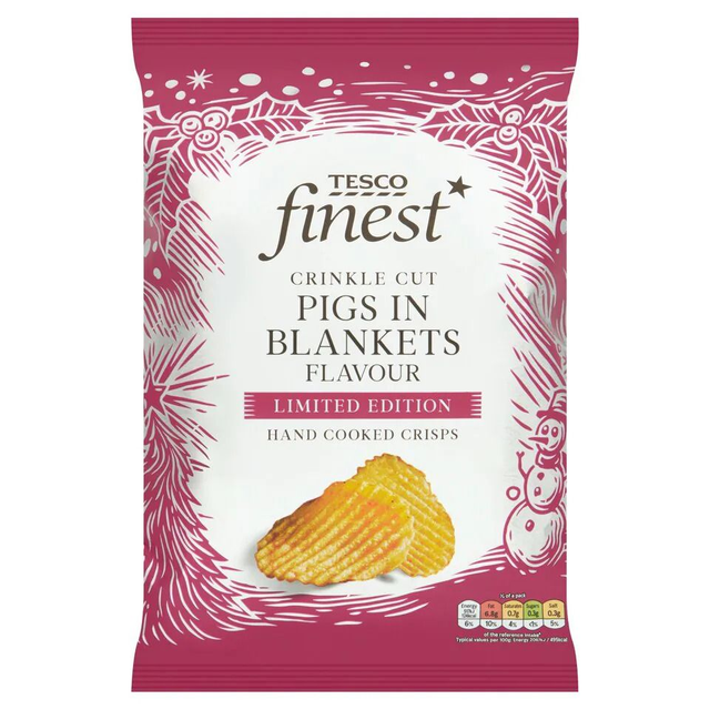 Tesco Finest Crinkle Cut Pigs In Blankets Flavour (Limited Edition) 150g