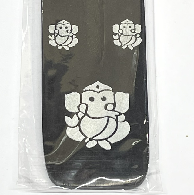 Black Wooden Incense Stick Burner - Elephant Ganesh