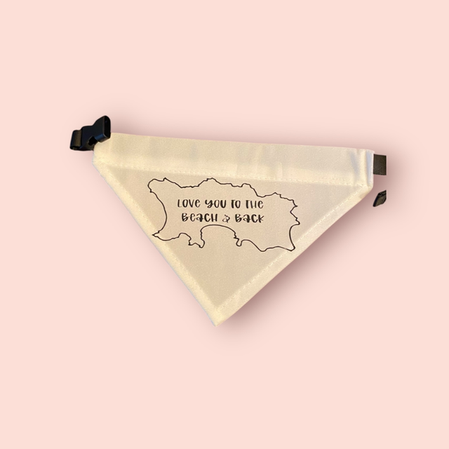 Love you to the beach and back Dog Bandana