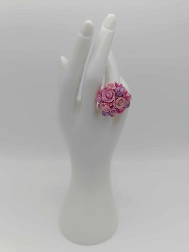Bague en porcelaine froide Bouquet 