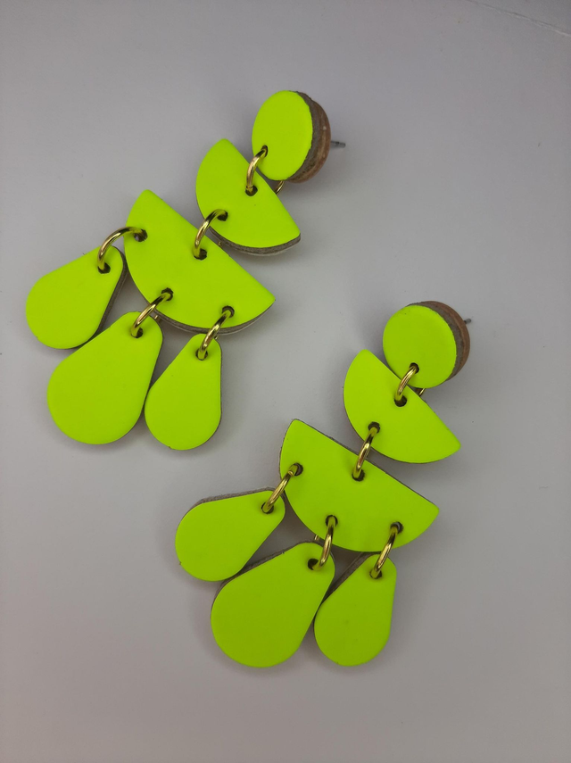 SALE! Chandelier style earrings - NEON YELLOW