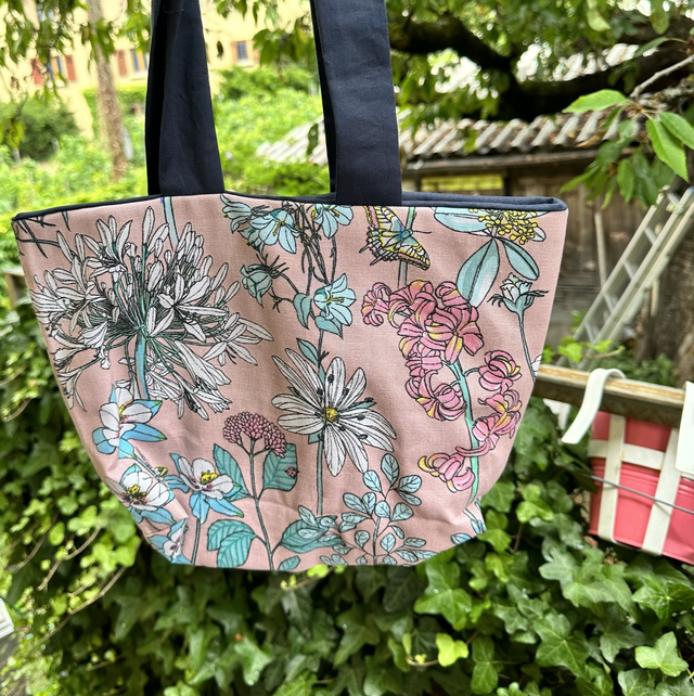 Petit sac fleuri rose
