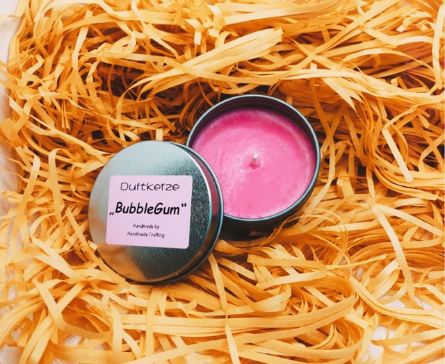 Duftkerze "BubbleGum" aus 100% Sojawachs