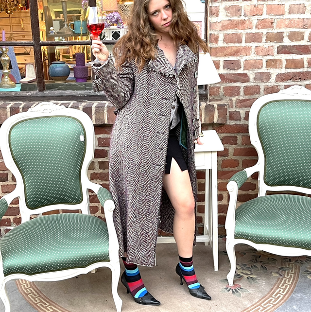 Stuhl Fauteuil mit Armlehnen gepolstert 