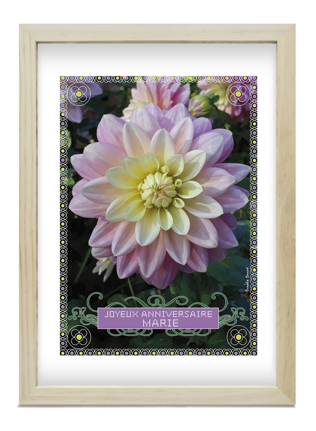 TABLEAU FLORE 21 X 29,7 cm (CA-002-P) personnalisable