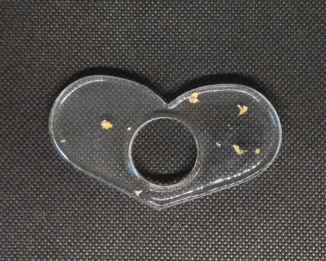 Bague de lecture coeur et feuilles dorées 