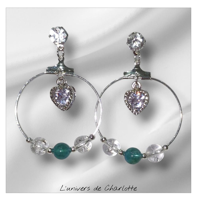 Boucles d&#039;oreilles &quot;Apatite&quot; BO-169