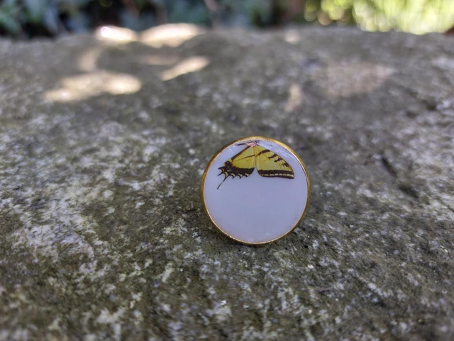 Bague papillon jaune