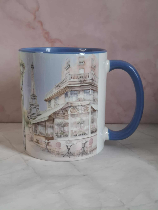 Mug bleu à personnaliser