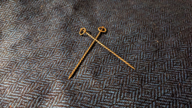 Small silver dress pins (pair)