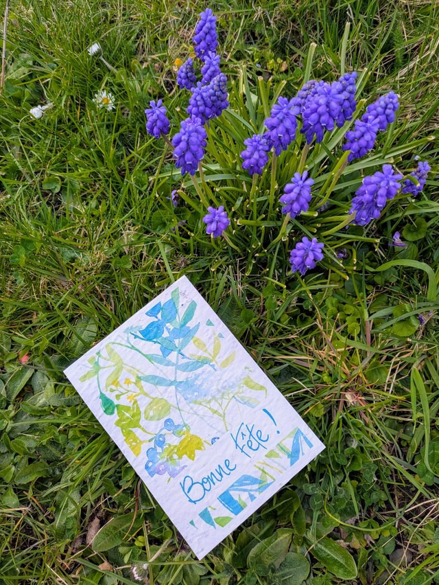 Carte à planter Bonne fête fleurs