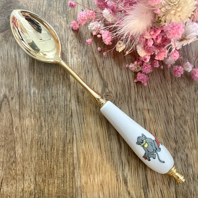 Cuillère animaux porcelaine