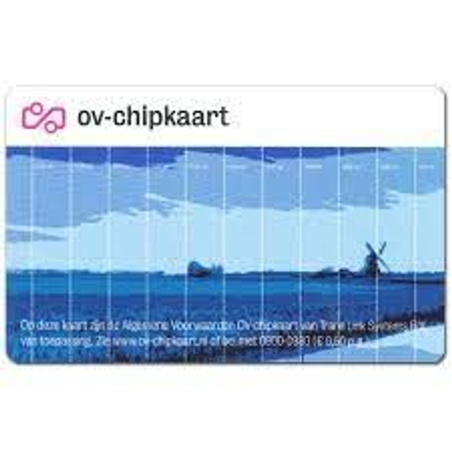 OV-chipkaart (Public transportation card) for all forms of public transportation in the Netherlands