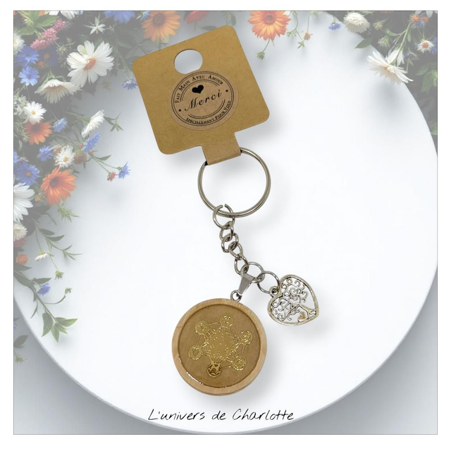 Porte-clés "Métatron" bois PC-027