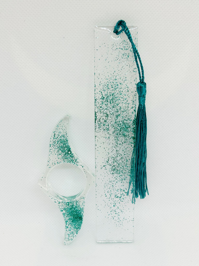 Ensemble marque-page + bague de lecture (grand trou)