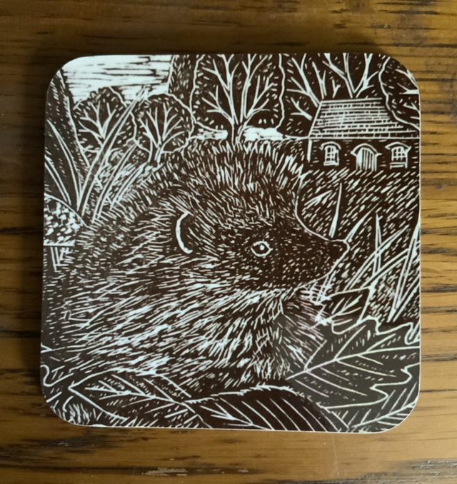 Autumn Hedgehog coaster