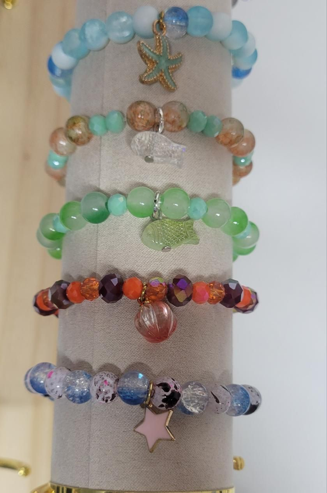 Bracelet avec perles en verre 