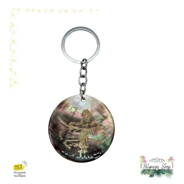 Porte-clés Nacre Danseuse Ori Tahiti