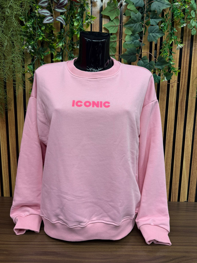 Sweater Iconic  - Licht roze