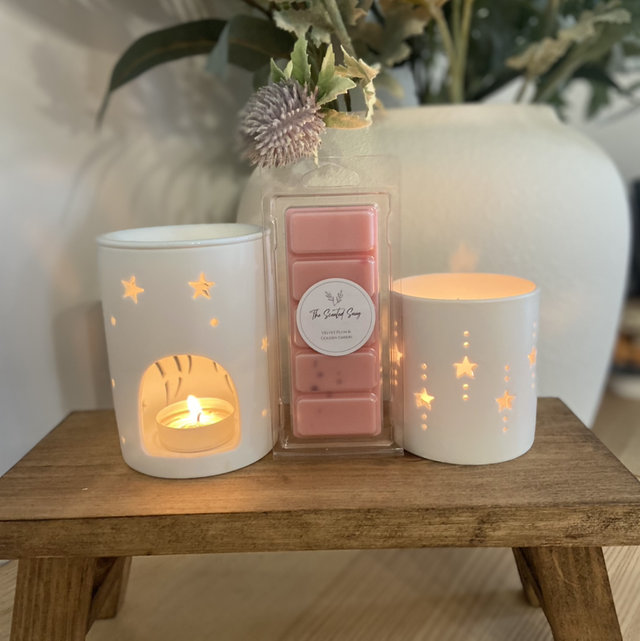 Velvet Plum &amp; Golden Embers - Wax Melt Snap Bar