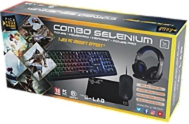 Pack gaming 4-en-1 The G-Lab Combo Selenium Souris + Clavier + Casque + tapis de.souris.