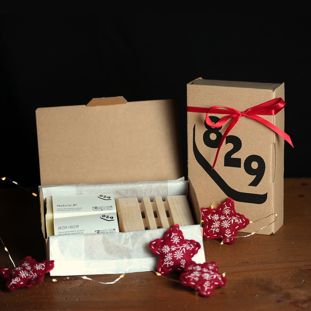 Coffret 2 savons 1 porte-savon