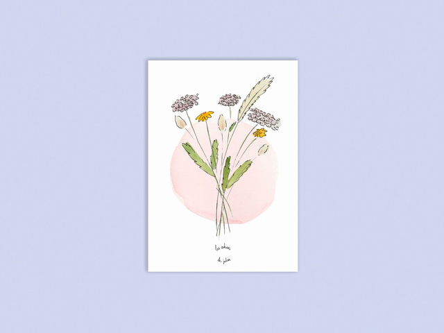 Carte bouquet des champs