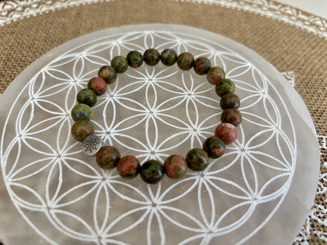 Bracelet Unakite - Perles de 8mm