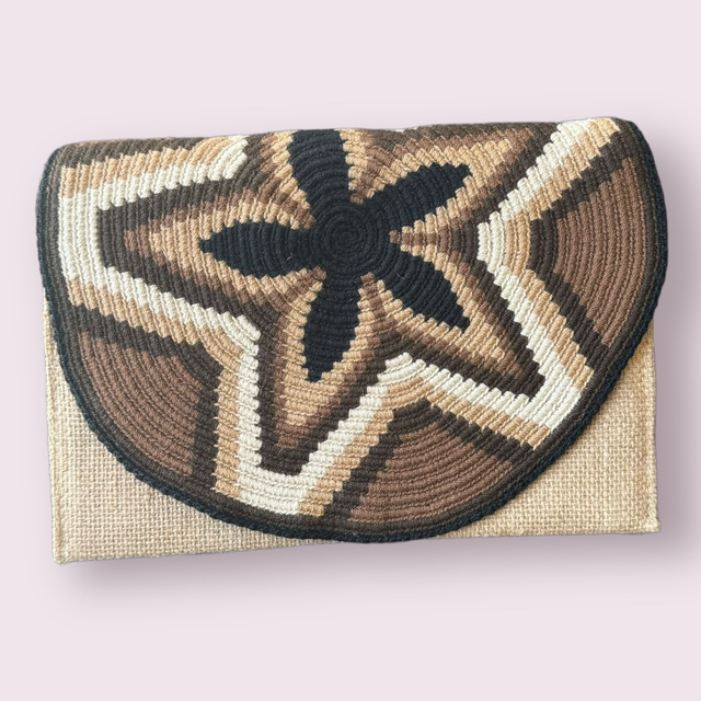 Pochette Juta e Uncinetto