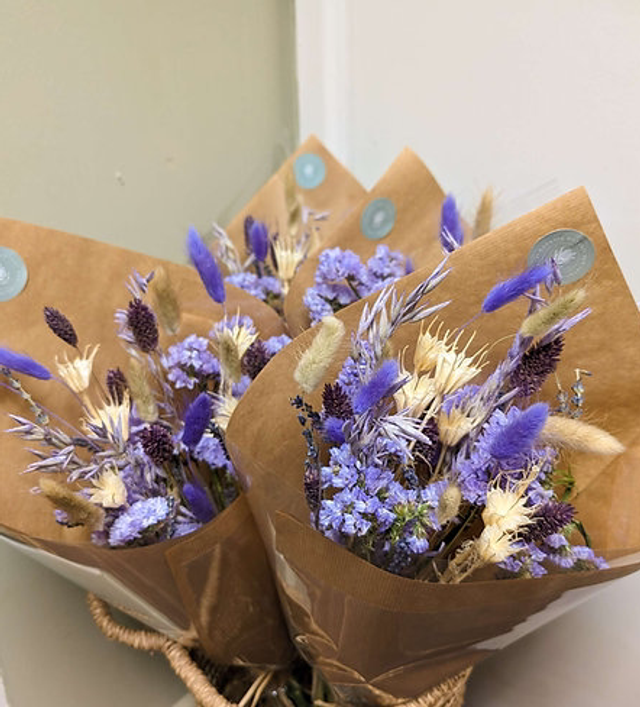 Purple Dried Flower Bouquet