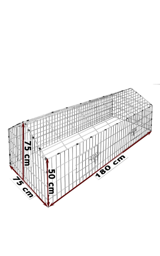 Deuba Kaninchen- & Kleintier-Freilaufgehege 180×75 cm – B-Ware