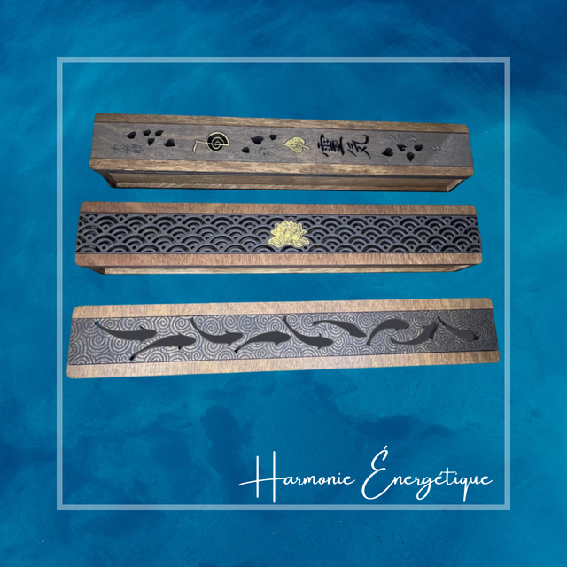 Porte-Encens Zen avec Symboles Reiki – Éveil &amp; Méditation