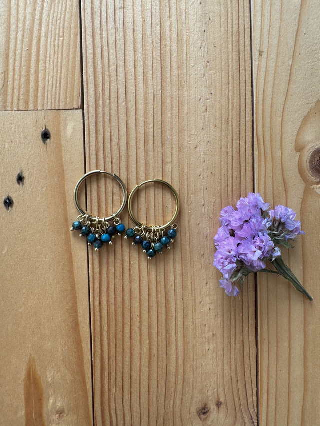 Boucles grappes de perles