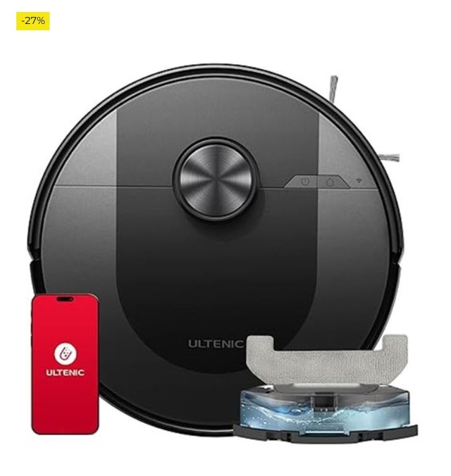 Aspiradora. Automática con Mapeo Láser Silencioso para Suelos Duros