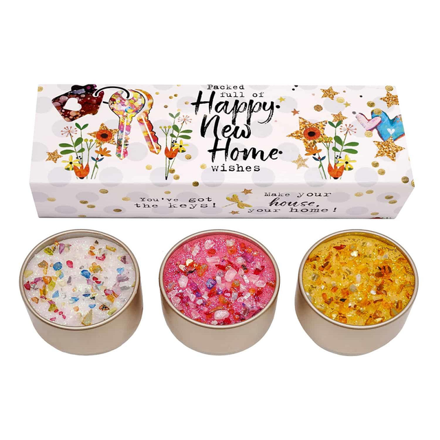 Just Because Three Lites - Happy New Home - Candle Gift set