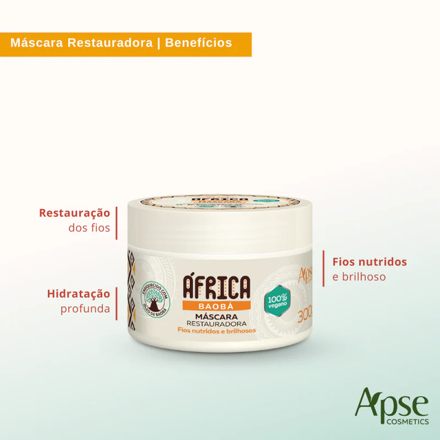 Máscara restauradora África baobá 300g