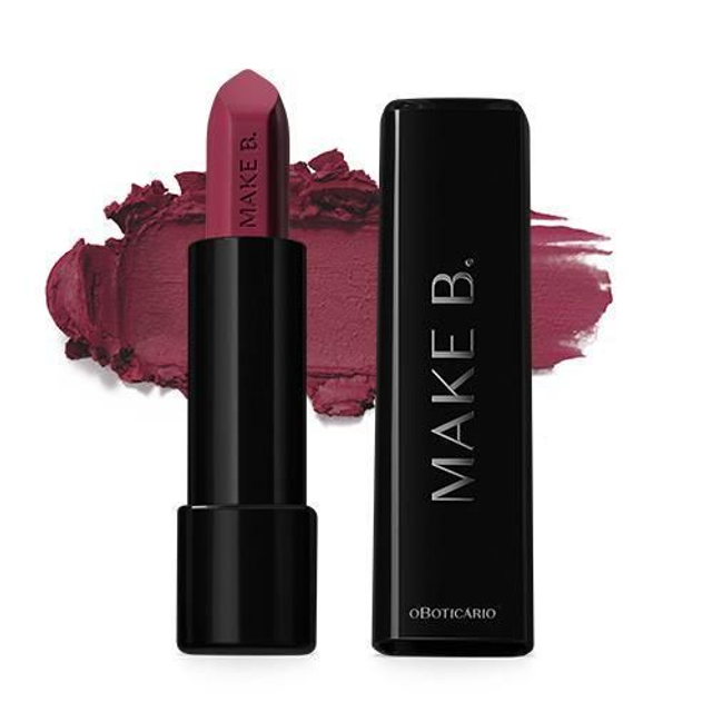 Labial mate Make B con ácido poliglutámico, violeta