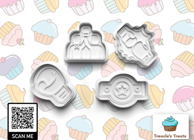 Boxing Fondant/cookie stamps with cutters